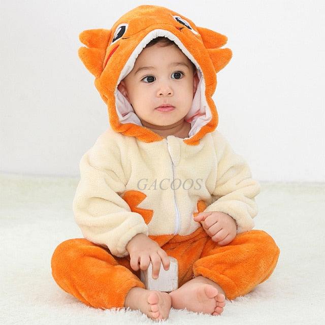 Baby Hooded Cartoon Romper – Cozy Cute Outfit – View 11 | Toki Toy Box