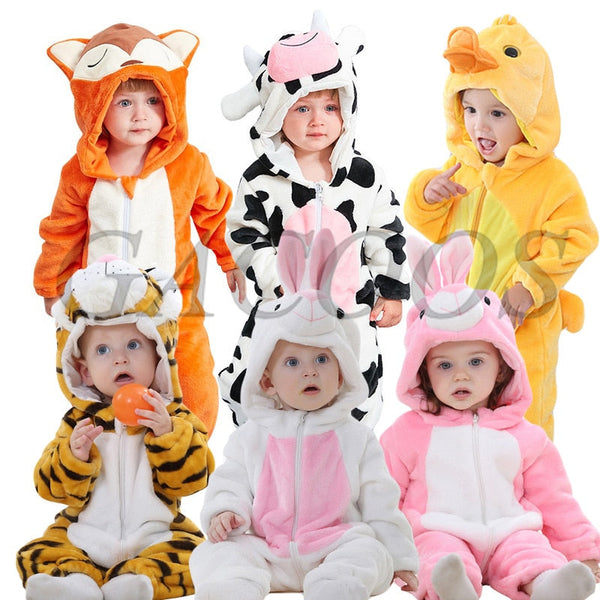 Baby Hooded Cartoon Romper – Cozy Cute Outfit