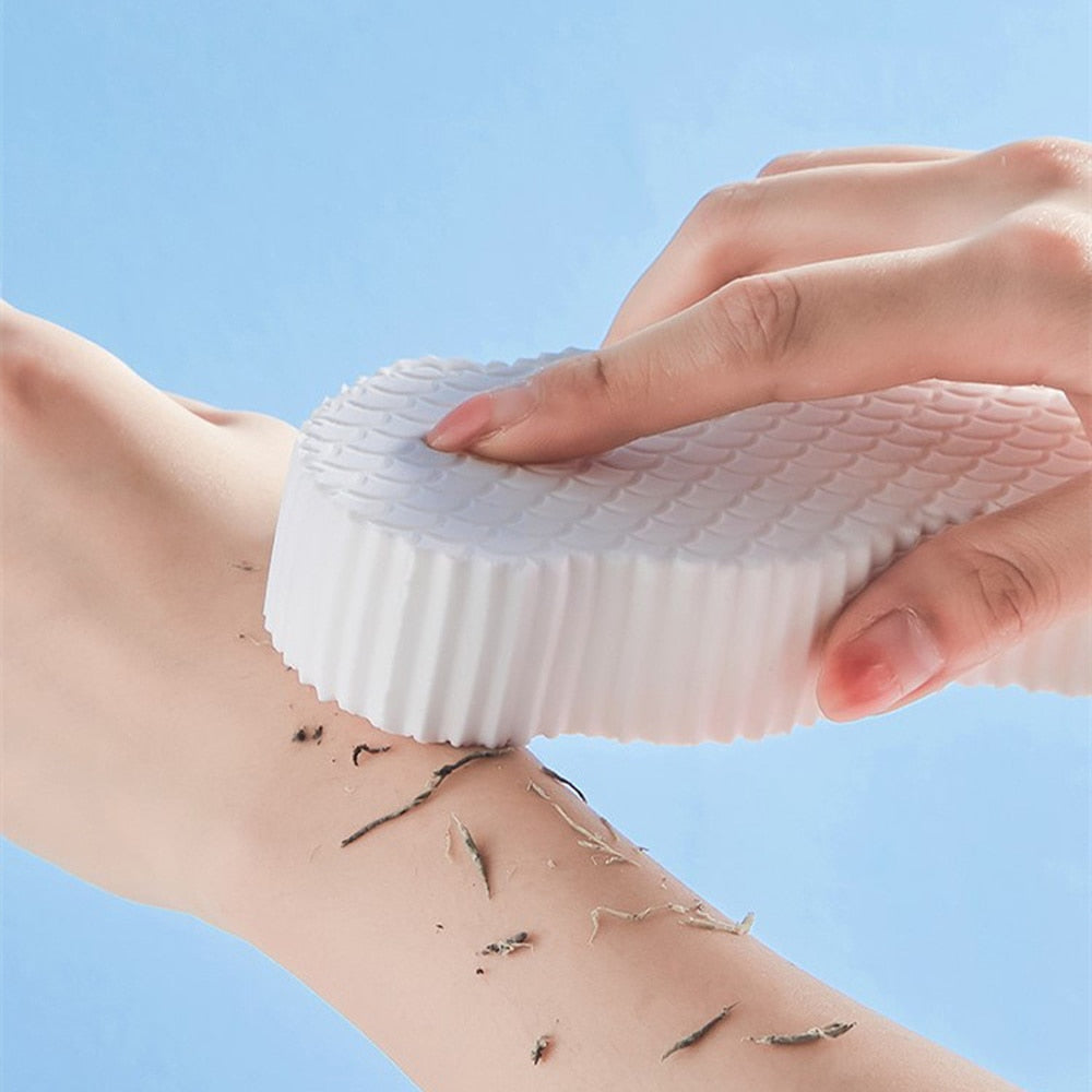 Soft Exfoliating Body Scrub Sponge for Smooth Skin – Side View | Toki Toy Box