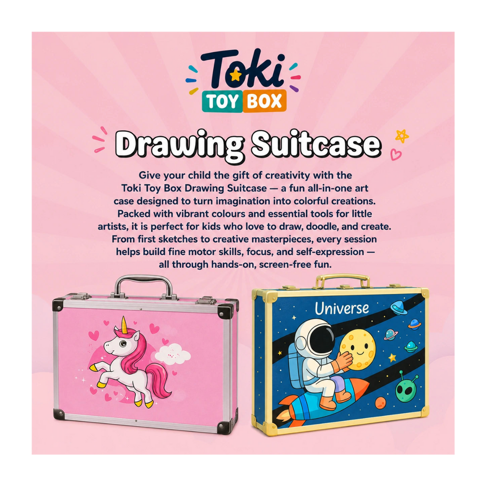 Art Set for Kids – 145-Piece Kit - Toki Toy Box