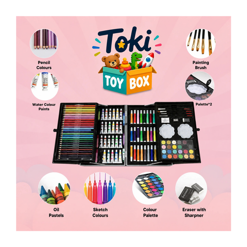 Art Set for Kids – 145-Piece Kit - Toki Toy Box