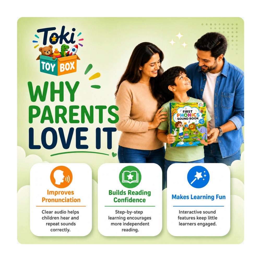 Talking Word Book – 500+ Words Phonics Toy - Toki Toy Box