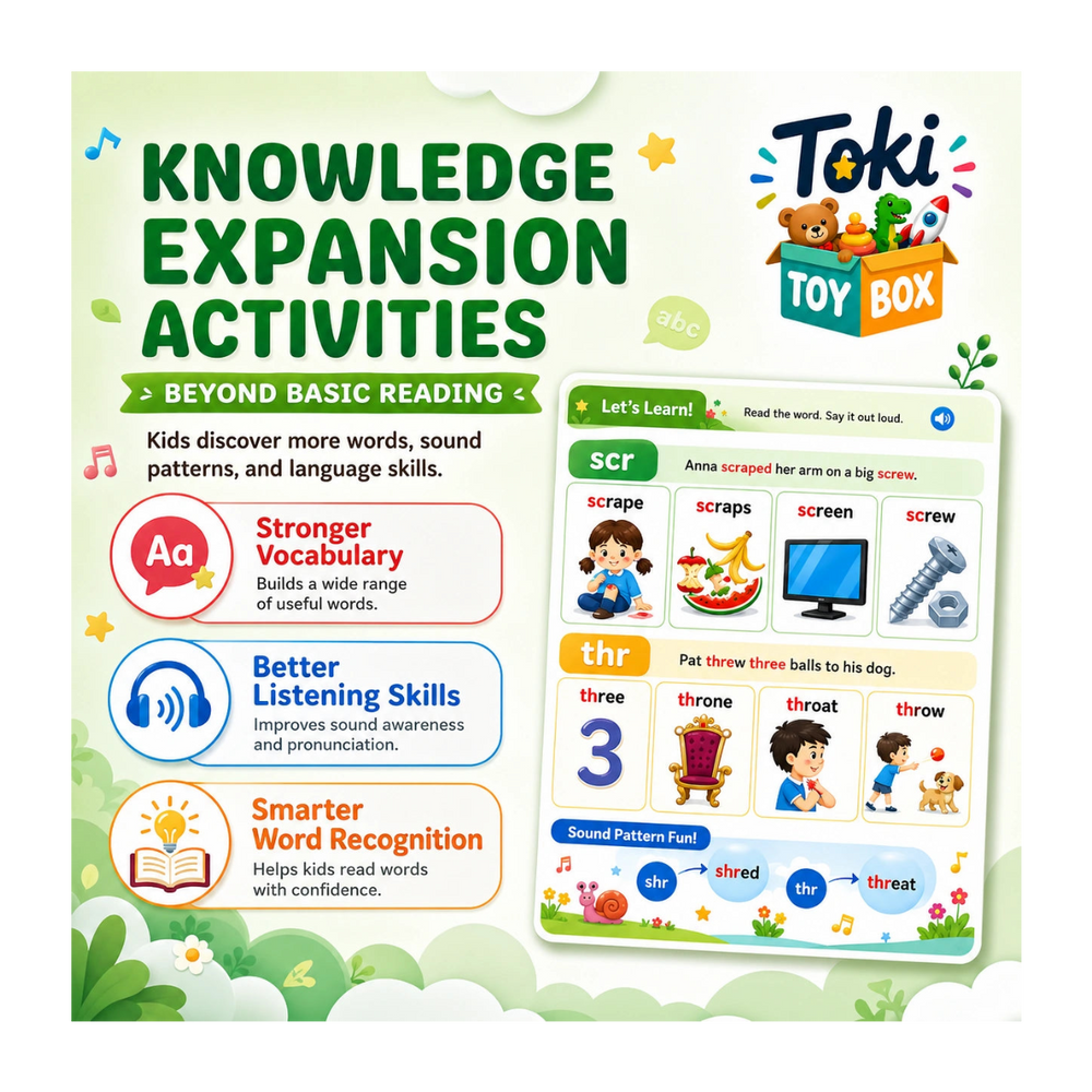 Talking Word Book – 500+ Words Phonics Toy - Toki Toy Box