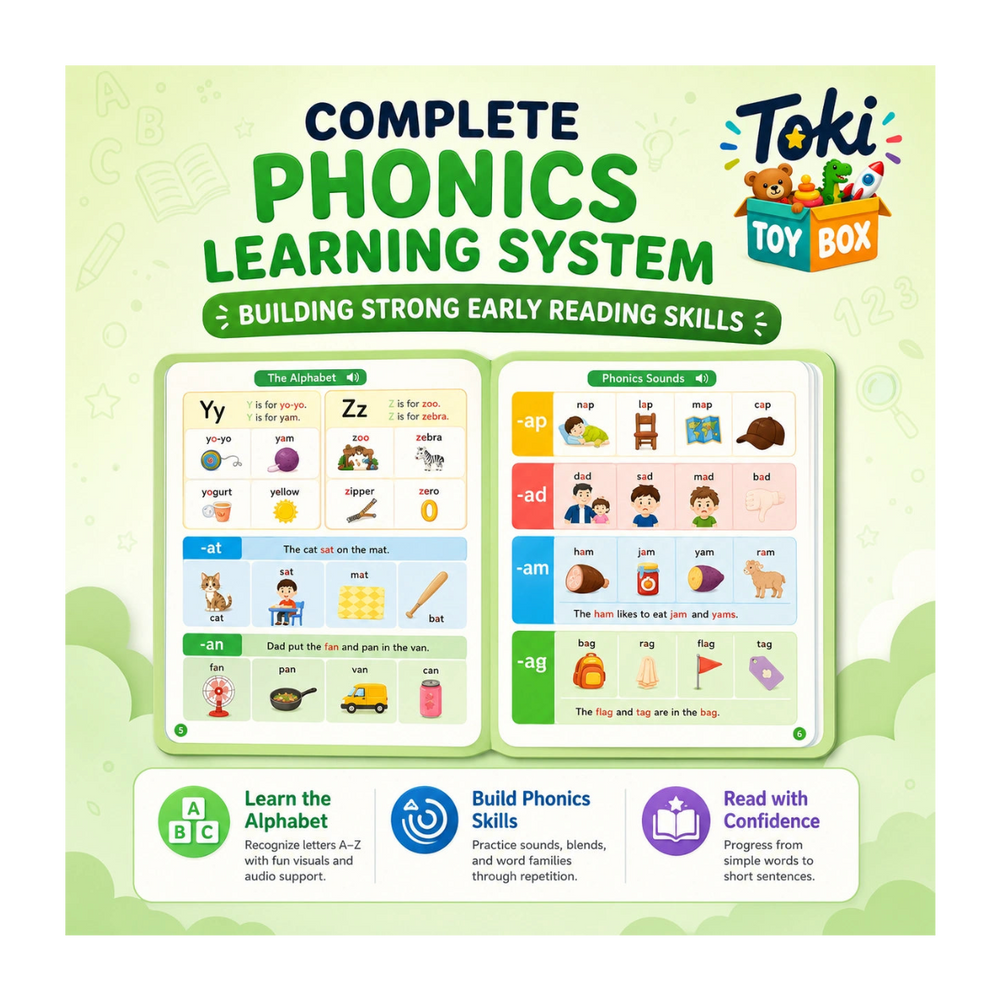 Talking Word Book – 500+ Words Phonics Toy - Toki Toy Box