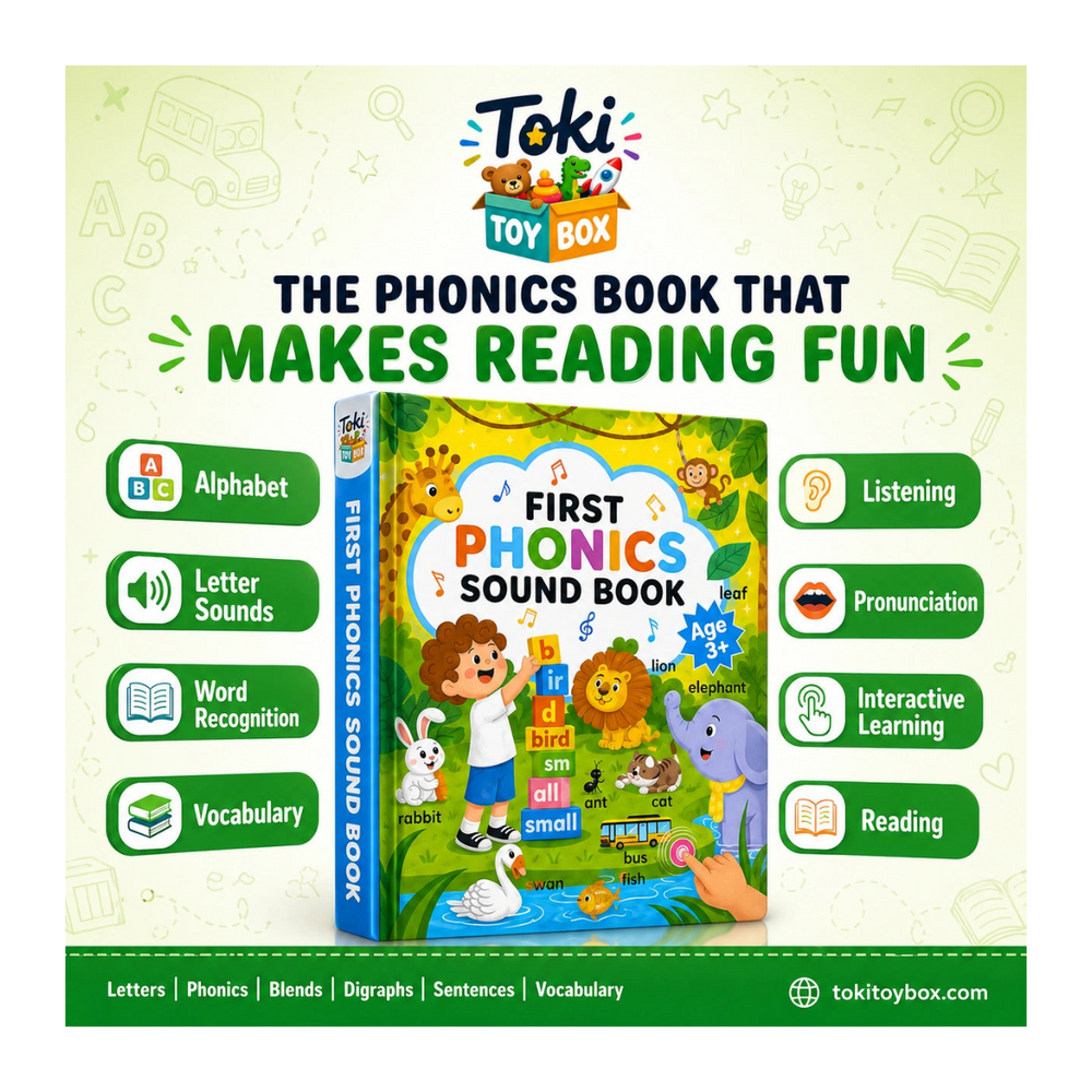 Talking Word Book – 500+ Words Phonics Toy - Toki Toy Box