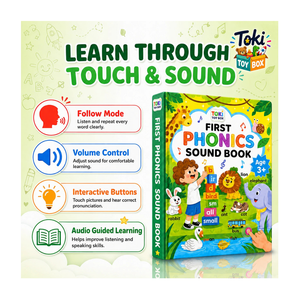 Talking Word Book – 500+ Words Phonics Toy - Toki Toy Box